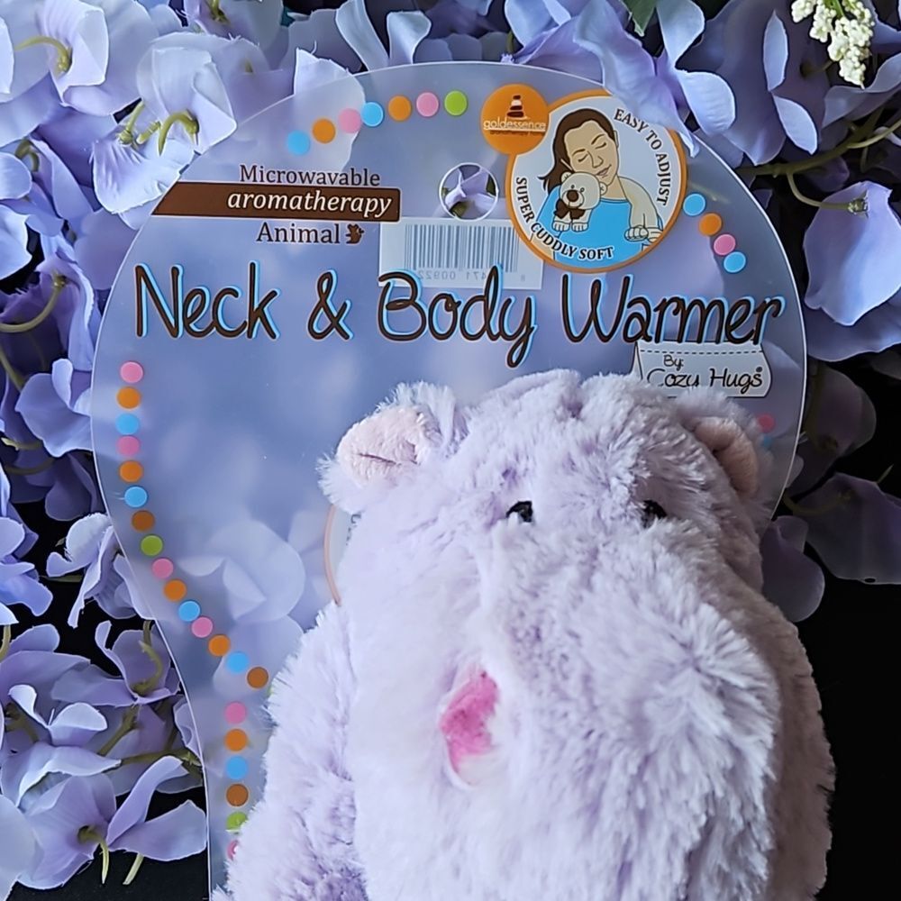 Cozy Hugs 🎄 Large Purple Hippo Plush Neck & Body Warmer NWT